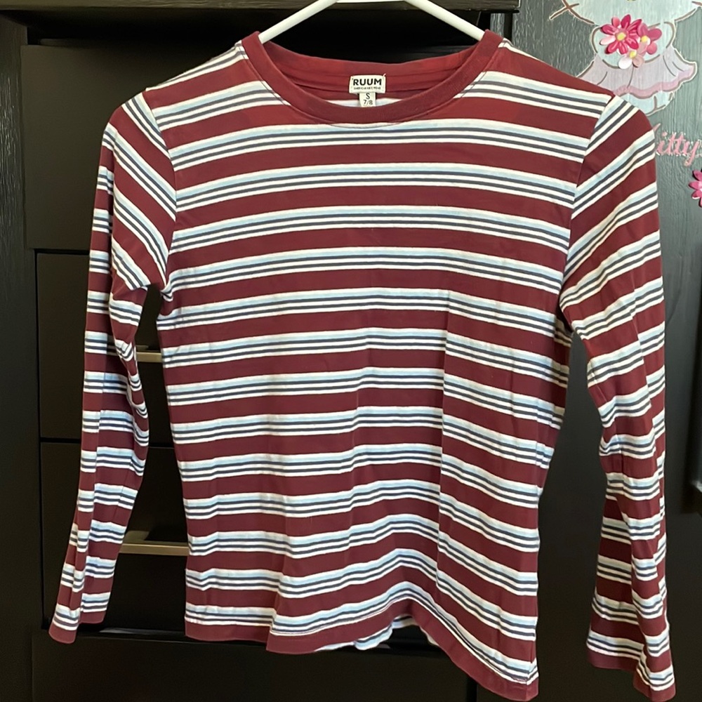Red, white, and blue long sleeve